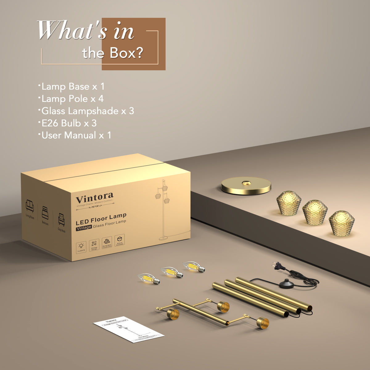 Gold Vintora VF301 package contents
