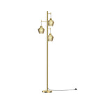 Vintora 3-Light Floor Lamp with Textured Glass Shades